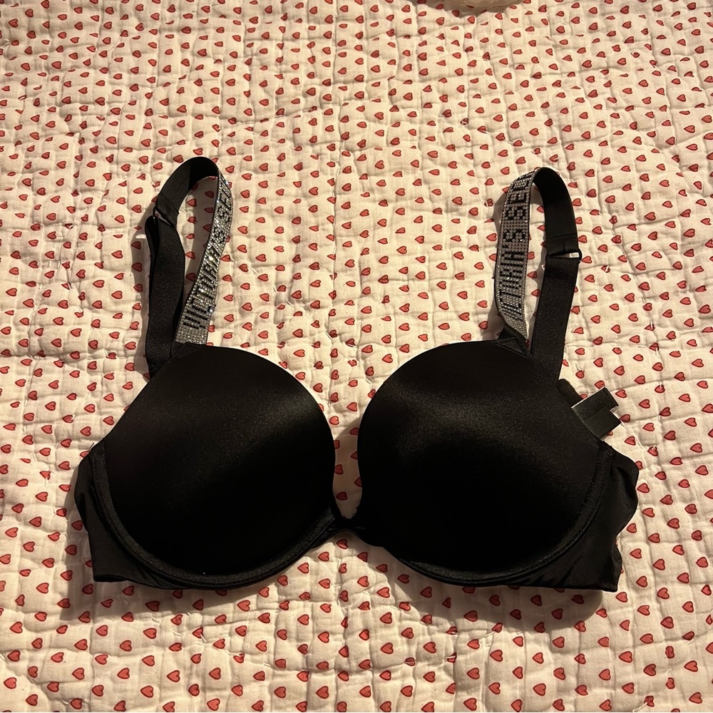 Victoria’s Secret Black Sparkly Push Up Bra